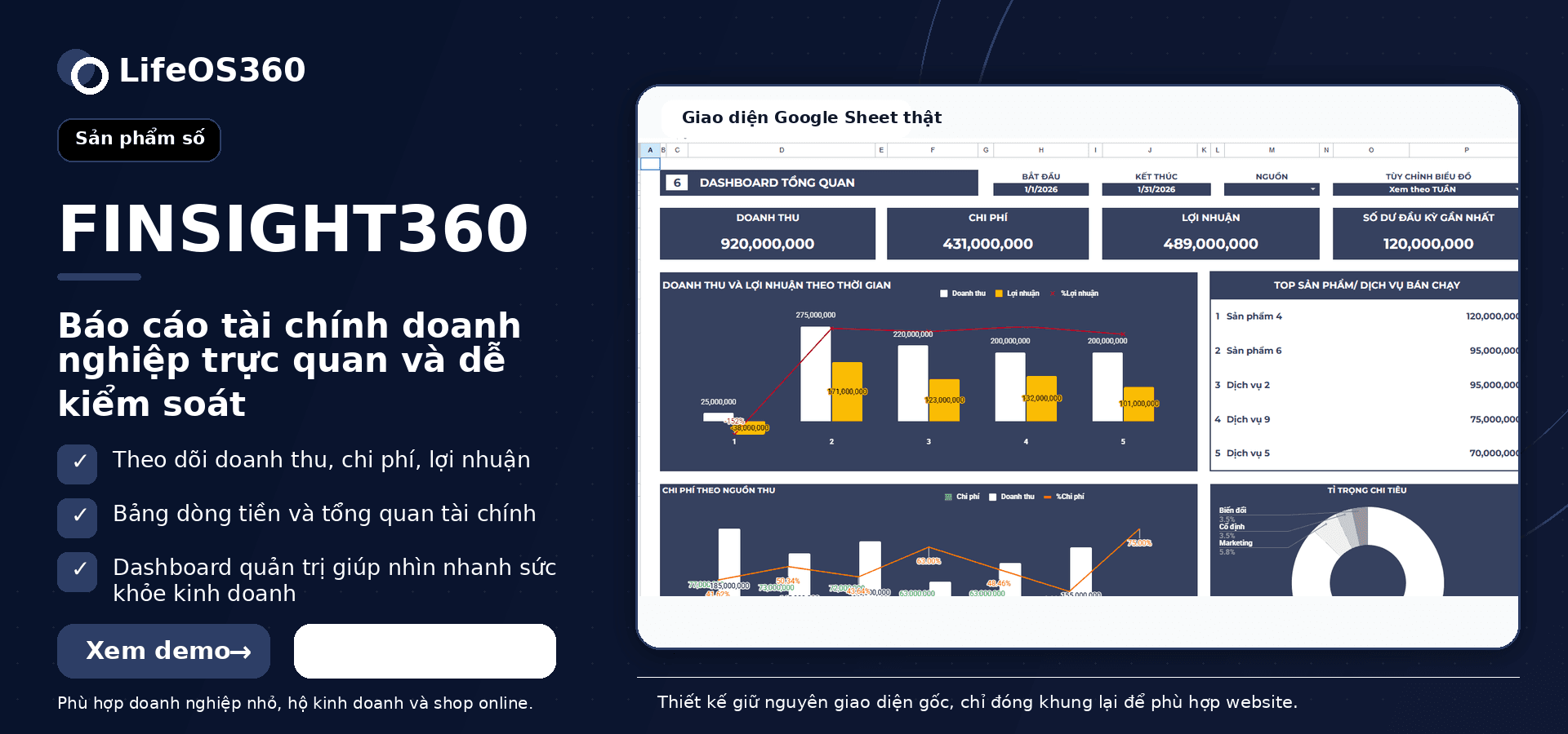 FINSIGHT360 – Báo cáo tài chính kinh doanh