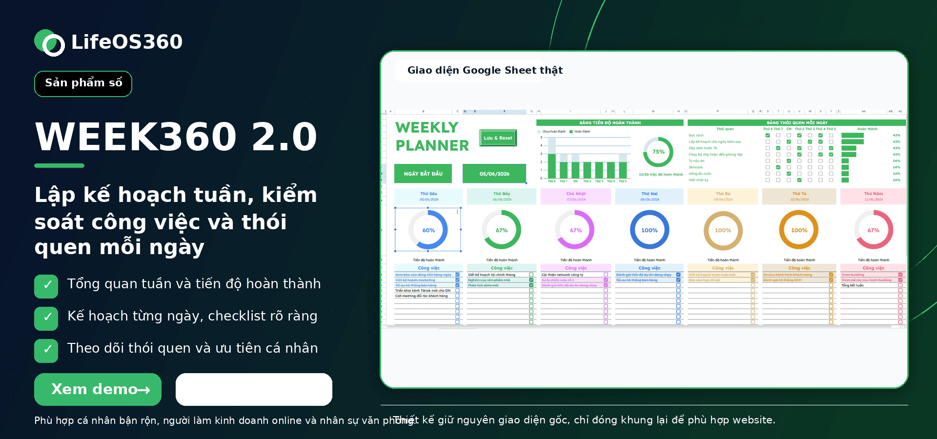 Việc chồng việc, mục tiêu năm bỏ dở giữa chừng? Gom trọn kế hoạch tuần, tháng, năm với Week360, Monthly360 & Yearly360
