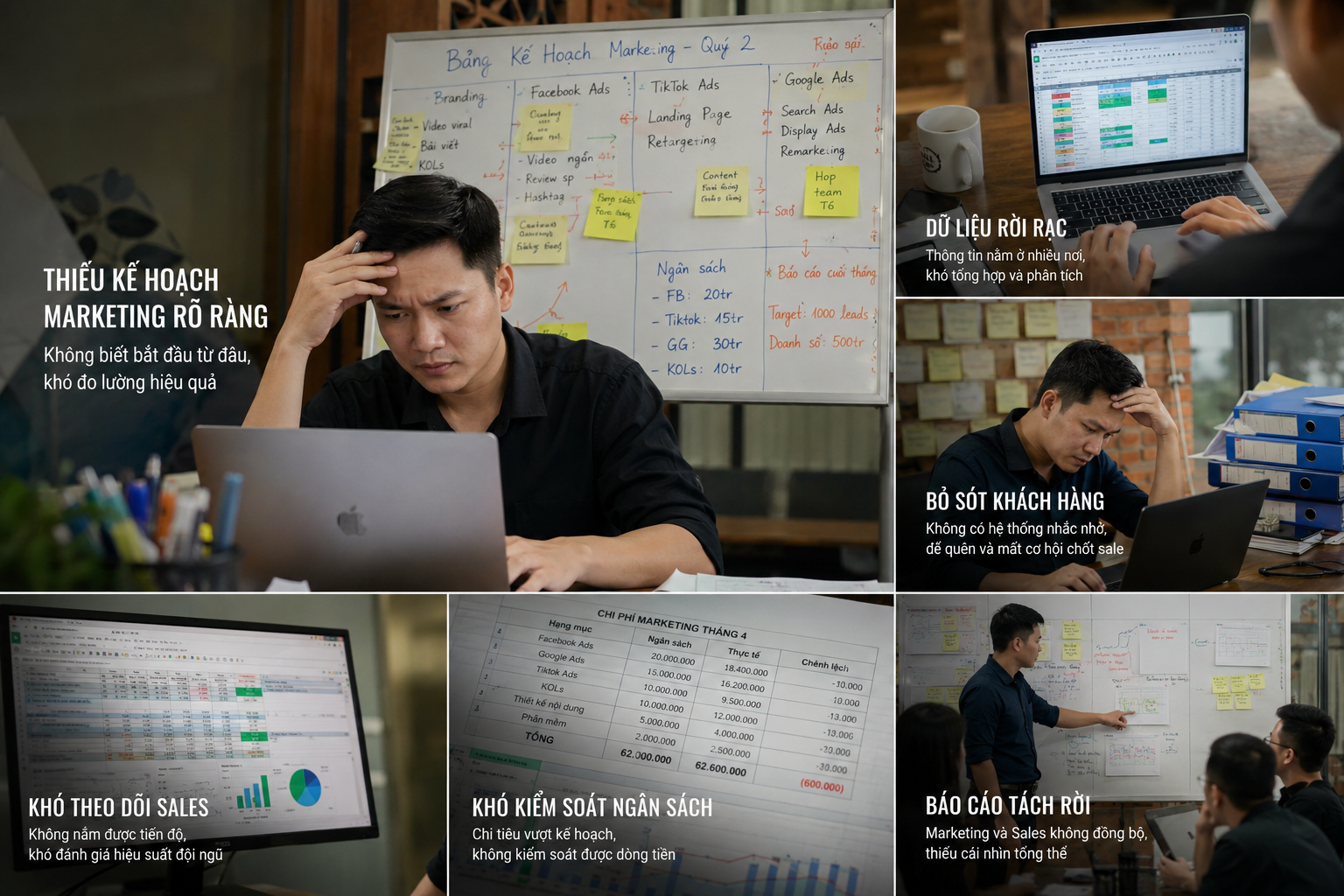 Các vấn đề thường gặp khi quản lý Marketing, khách hàng, Sales và ngân sách